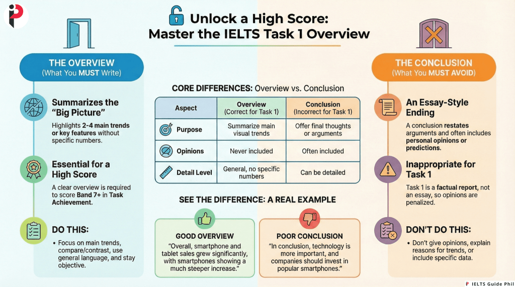 IELTS Writing Task 1: Why You Need an Overview, Not a&nbsp;Conclusion