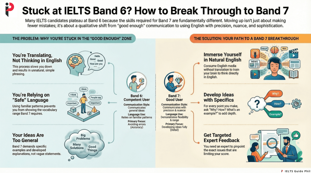 Why Most IELTS Candidates Plateau at Band&nbsp;6