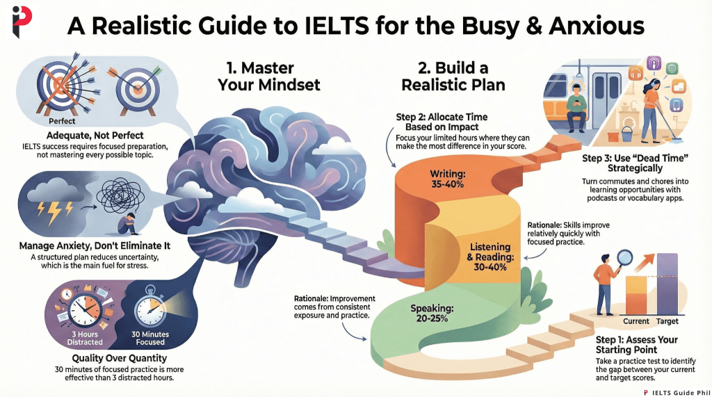 A Realistic IELTS Study Strategy (If You’re Busy and&nbsp;Anxious)