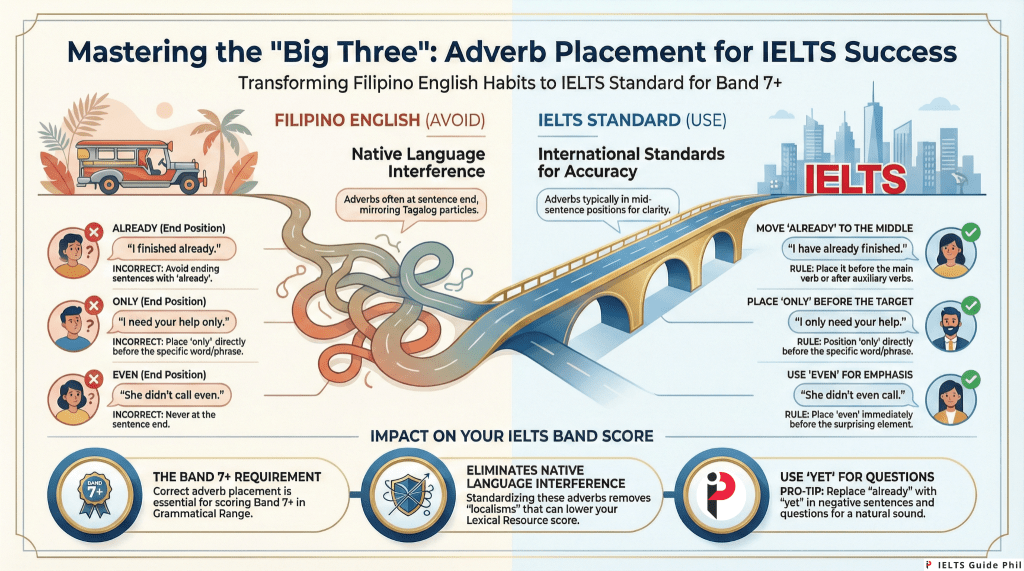 Mastering ‘Already,’ ‘Only,’ and ‘Even’: Filipino Usage vs. IELTS&nbsp;Standards